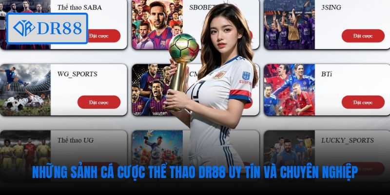 Những sảnh cá cược thể thao DR88 uy tín và chuyên nghiệp