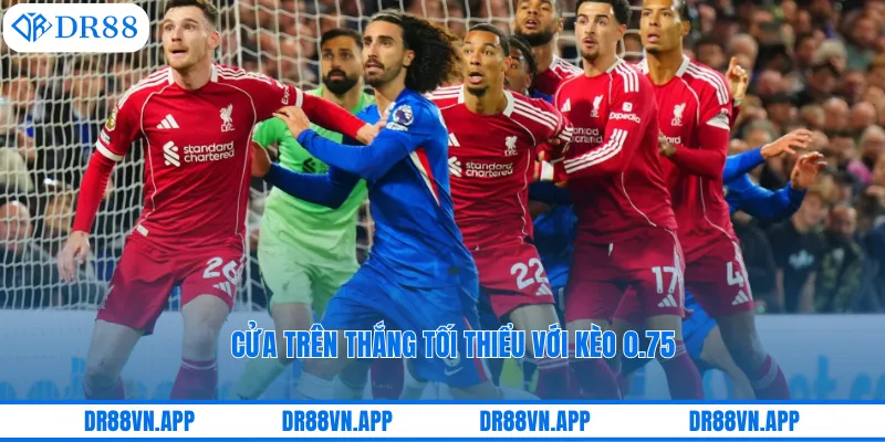 Cửa trên thắng tối thiểu với kèo 0.75